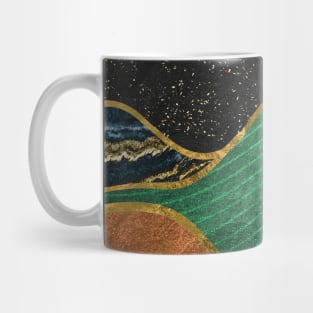 Gold landscape with moon #4 Mug